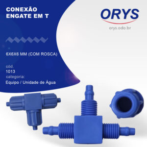 Conexão Engate em T 6x6x6 mm (com Rosca)