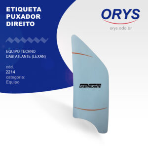 Etiqueta Puxador Direito Equipo Techno - Dabi Atlante (Lexan)