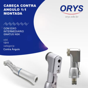 Cabeça Contra Angulo 1:1 montada com eixo intermediário Gnatus NSK