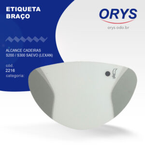 Etiqueta Braço Alcance Cadeiras S200 / S300 Saevo (Lexan)