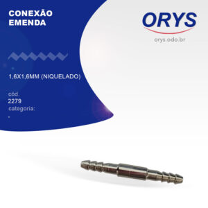 Conexão Emenda 1,6x1,6mm (Niquelado)