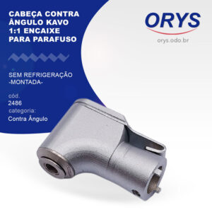 Cabeça contra ângulo Kavo 1:1 encaixe p/ parafuso s/ refrigeração (Montada)