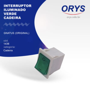 Interruptor iluminado verde cadeira Gnatus (Original)