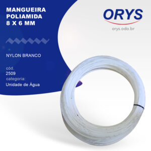 Mangueira poliamida 8 x 6 mm (nylon branco)