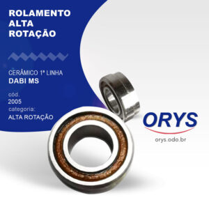 Rolamento Alta Rotação Dabi MS cerâmico 1º linha