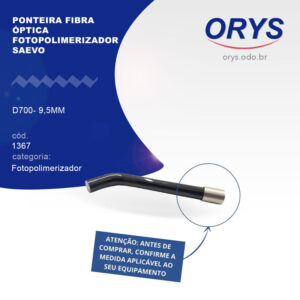 Ponteira Fibra Óptica Fotopolimerizador Saevo D700- 9,5mm
