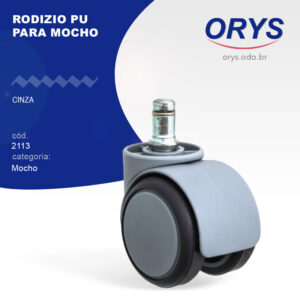 Rodizio PU para mocho (cinza)