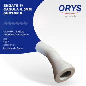 Engate p/ canula 6,5mm suctor II Gnatus / Saevo (Borracha Curva)